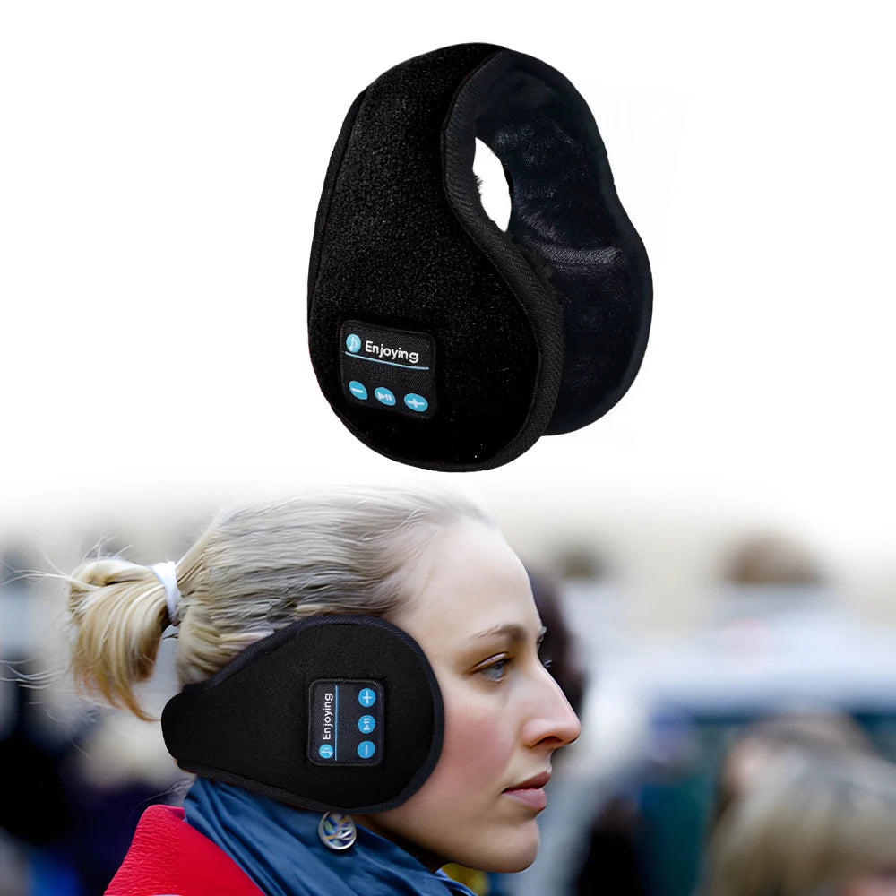  Mini Bluetooth Ear Muffs for Winter Women Men Kids Girls, Ear Warmers Wireless EarMuffs Headphones, Built-in HD Speakers